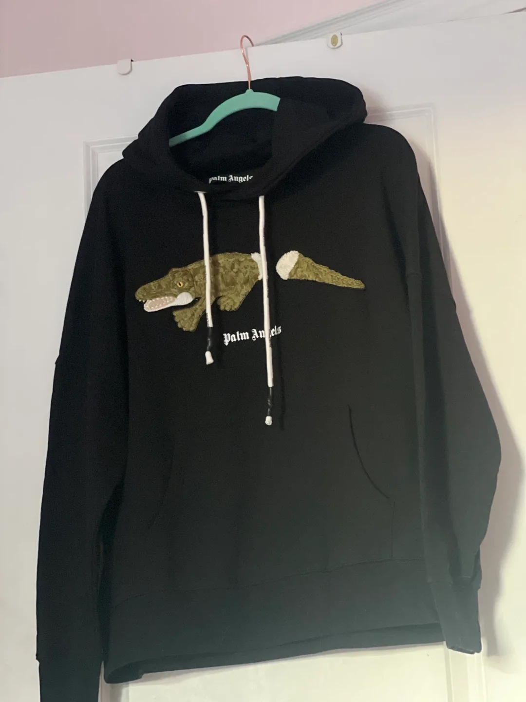 Palm Angels Black Crocodile Hoodie