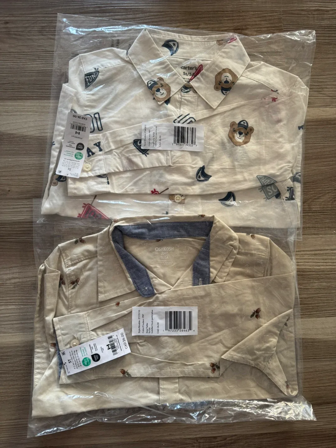 Carter's & OshKosh 5T Shirts - New with Tags!