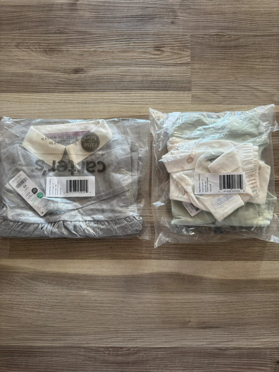 Carter's 18M Grey Dress & 6M Green Outfit