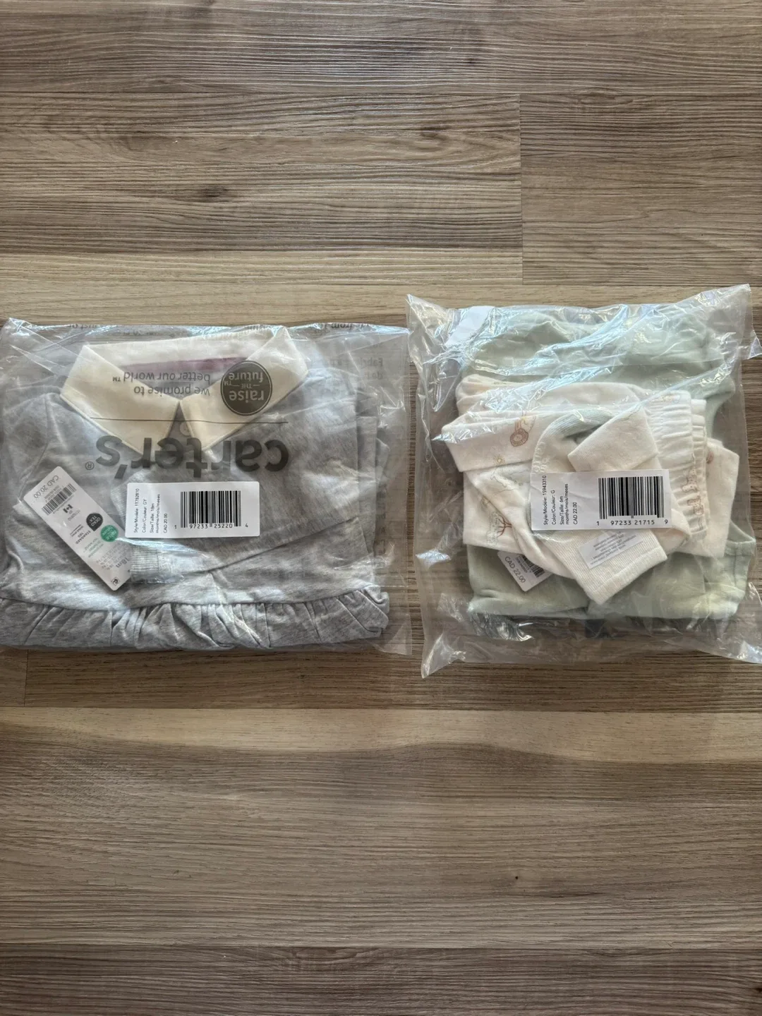 Carter's 18M Grey Dress & 6M Green Outfit