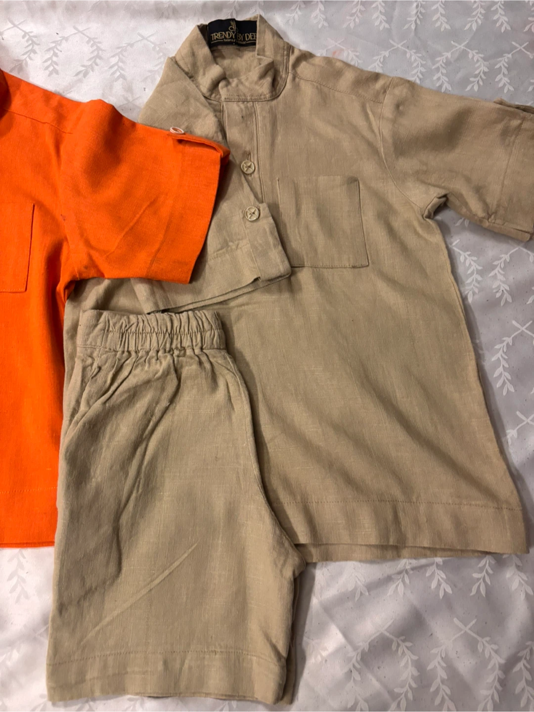 Trendy by Dee Kids' Outfit - Orange & Beige - photo 3