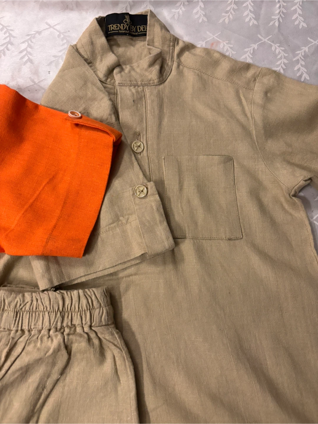 Trendy by Dee Kids' Outfit - Orange & Beige - photo 4