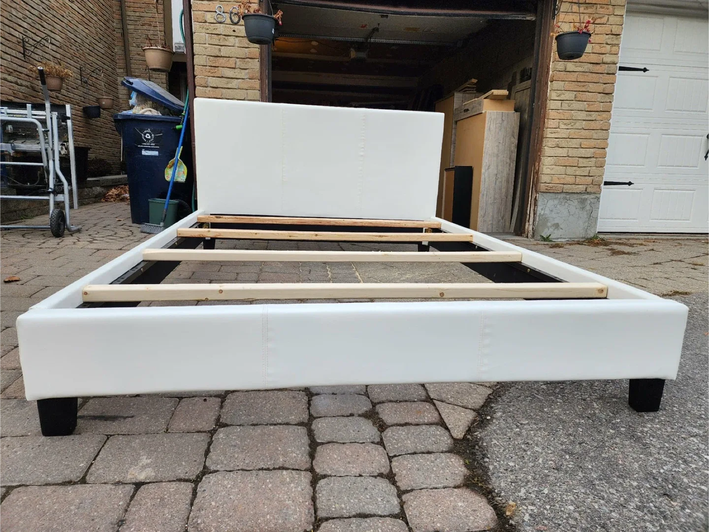 White Upholstered Bed Frame image indicator(8)