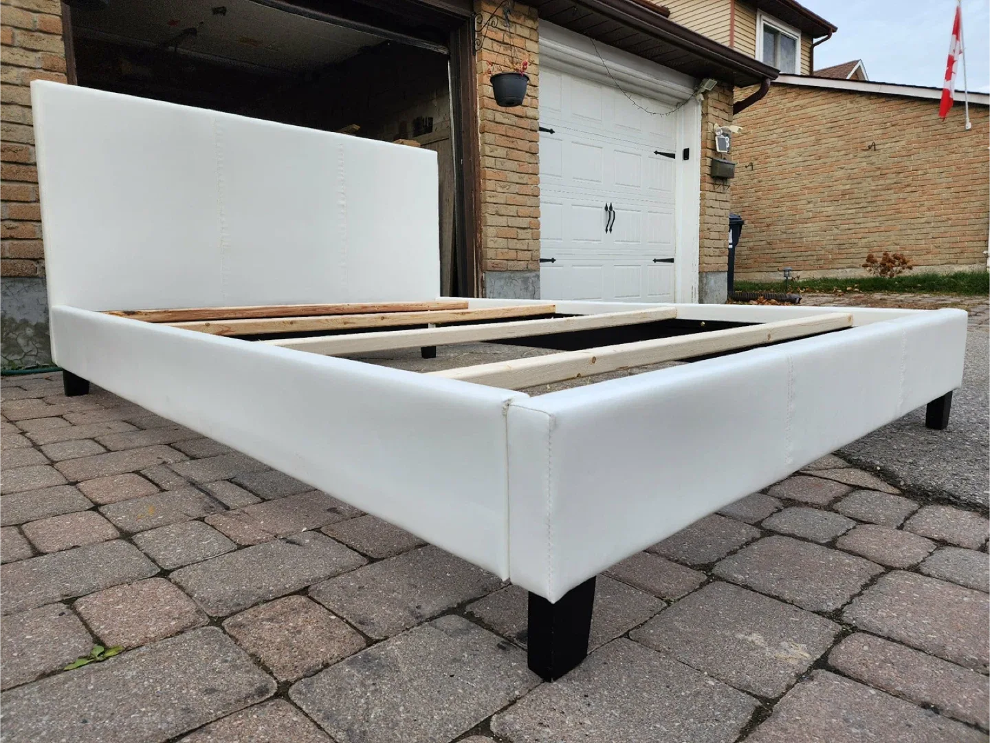 White Upholstered Bed Frame image indicator(9)