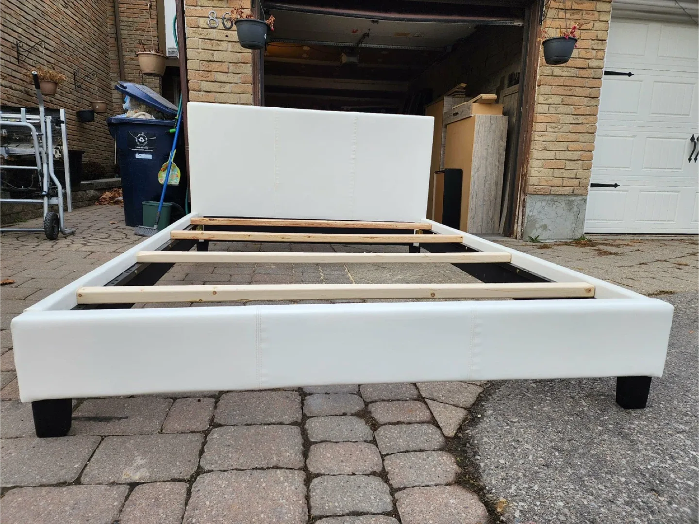 White Upholstered Bed Frame image indicator(10)