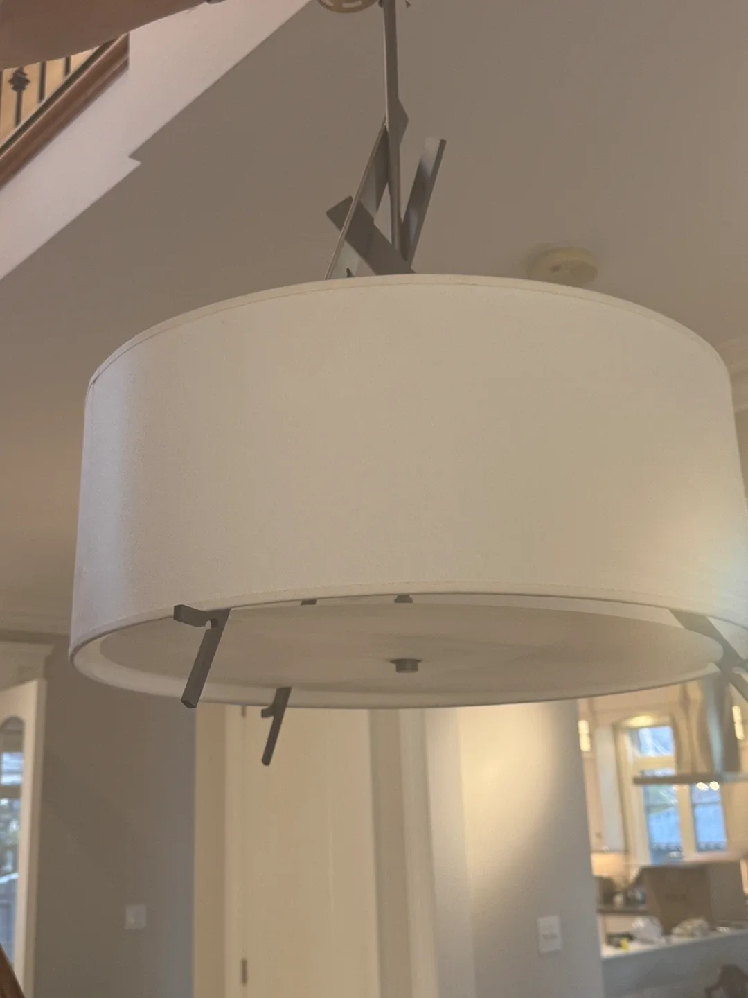 White Drum Chandelier