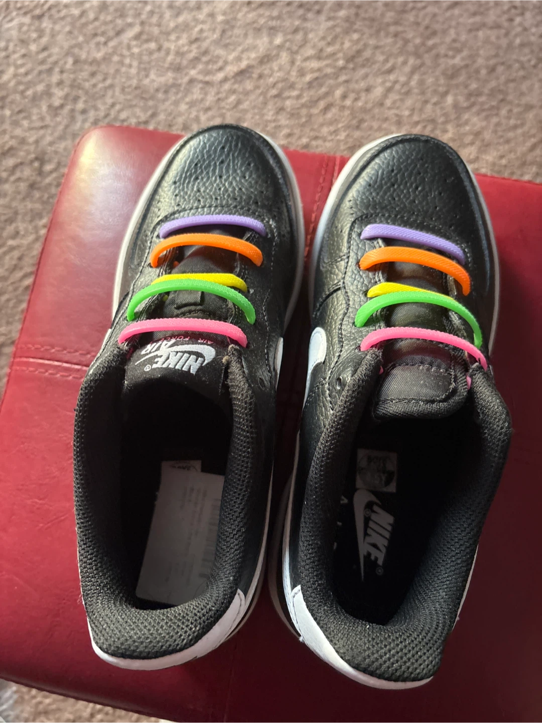 Nike Air Force 1 Kids' Black Sneakers - photo 2