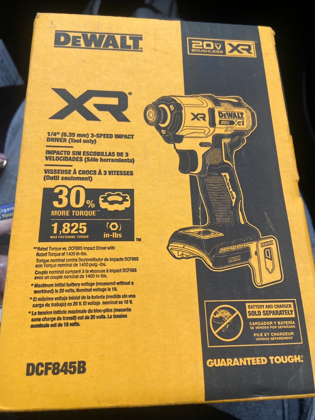 DeWalt 20V XR 3-Speed Impact Driver DCF845B (Tool Only)