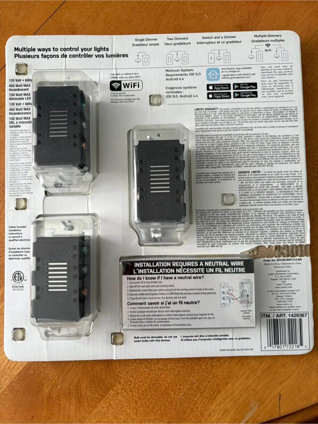New Feit Electric Wi-Fi Smart Dimmer 3-Pack image indicator(8)