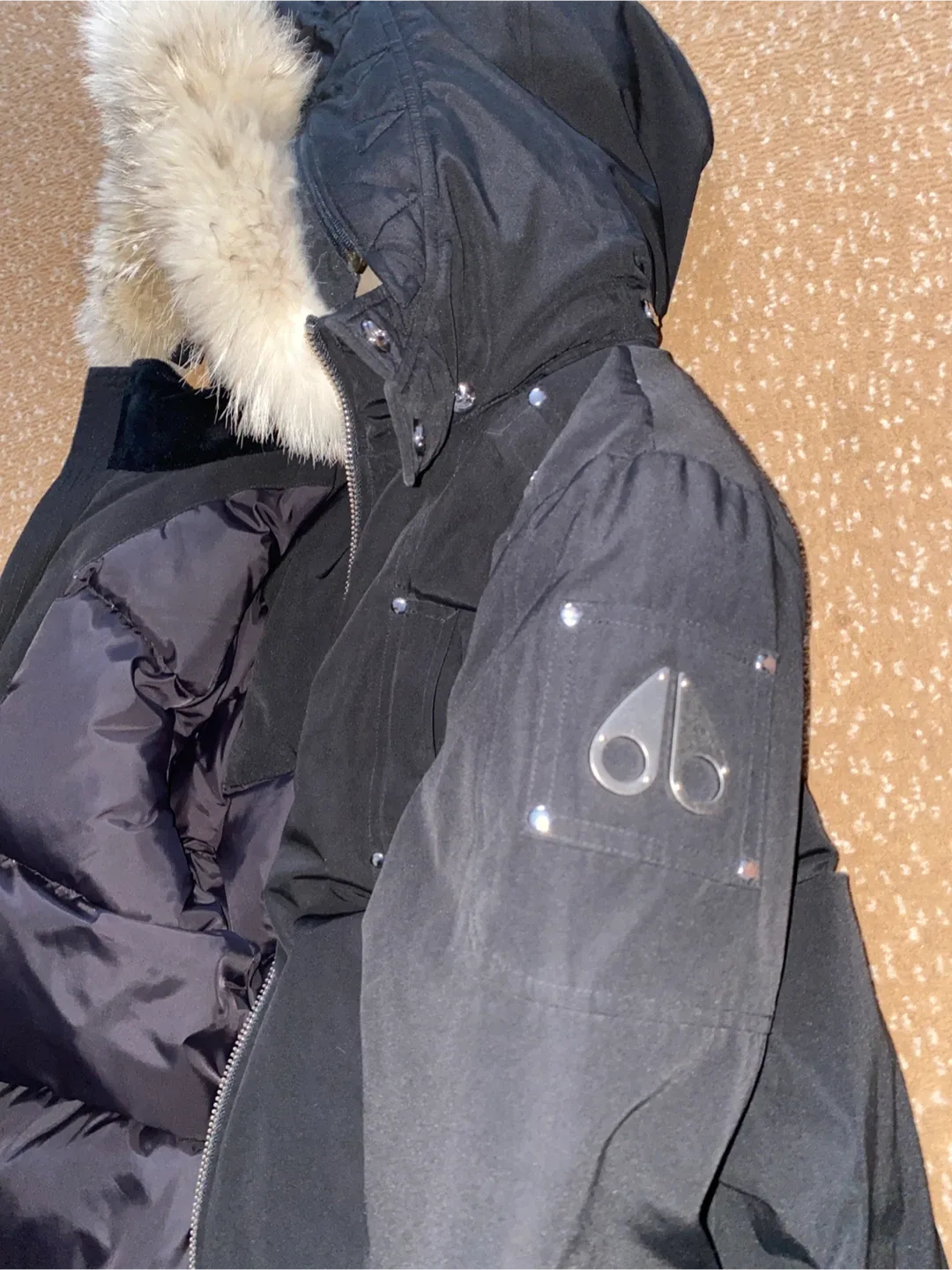 Moose Knuckles Black Down Parka XL/TG image indicator(5)