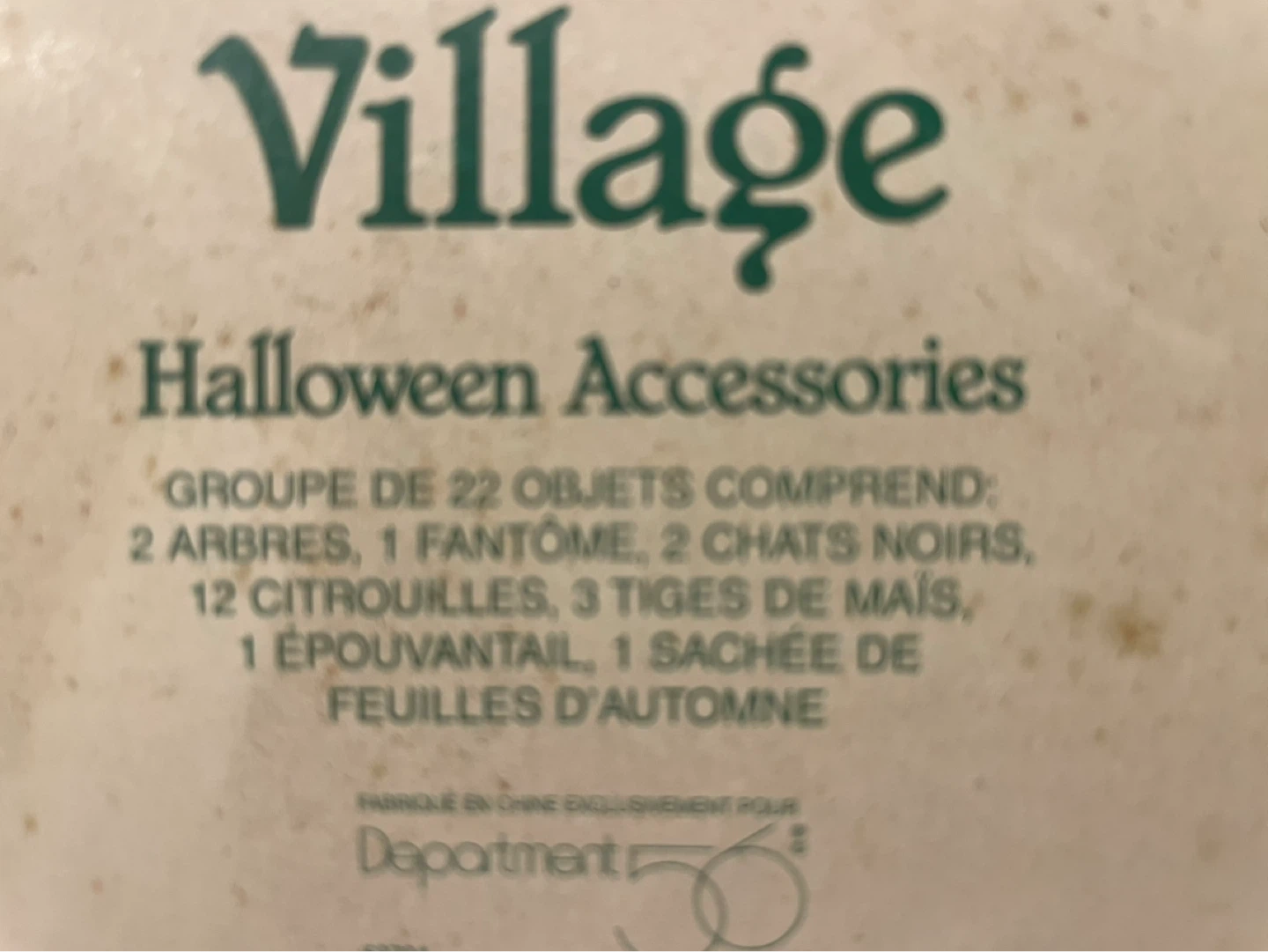 Halloween Village Accessories