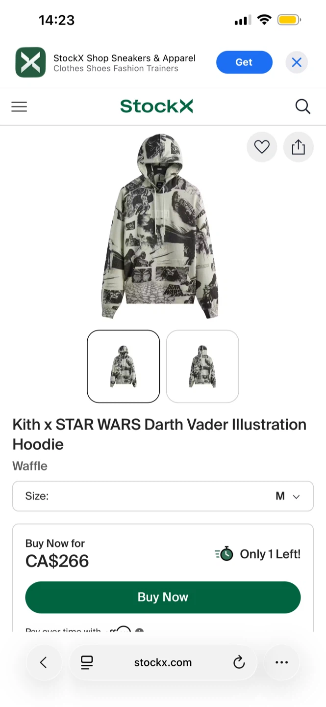 Kith x Star Wars Darth Vader Hoodie （Brand New） - photo 3