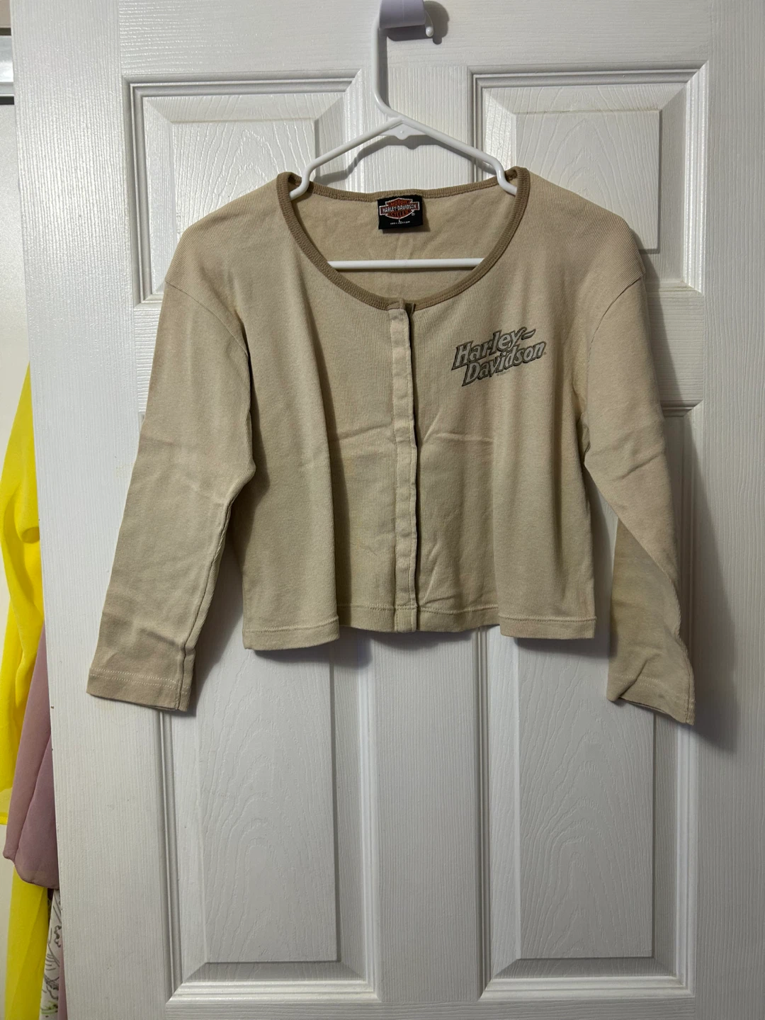 Harley-Davidson Beige Long Sleeve Top - Size L - photo 3