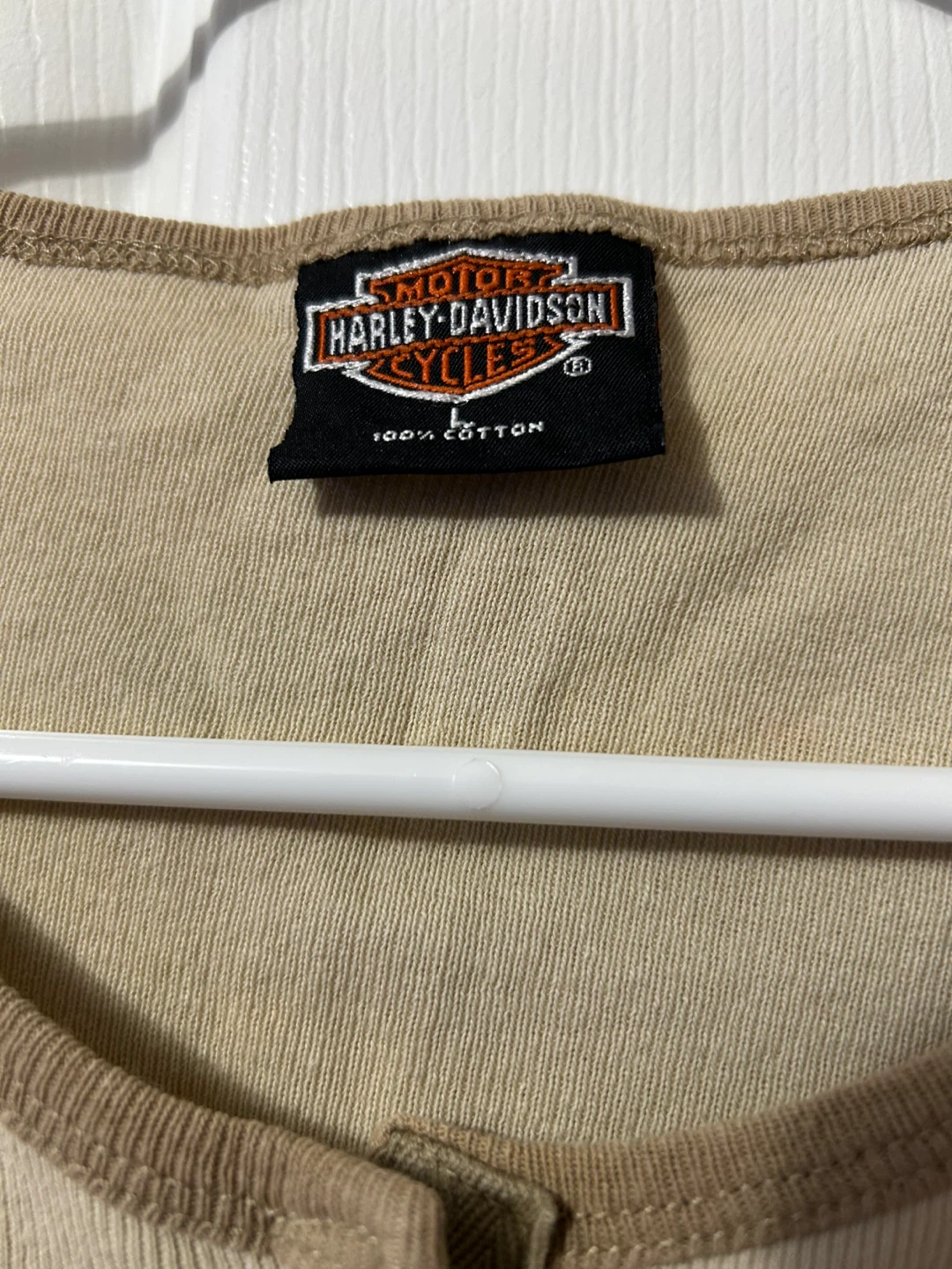 Harley-Davidson Beige Long Sleeve Top - Size L - photo 2