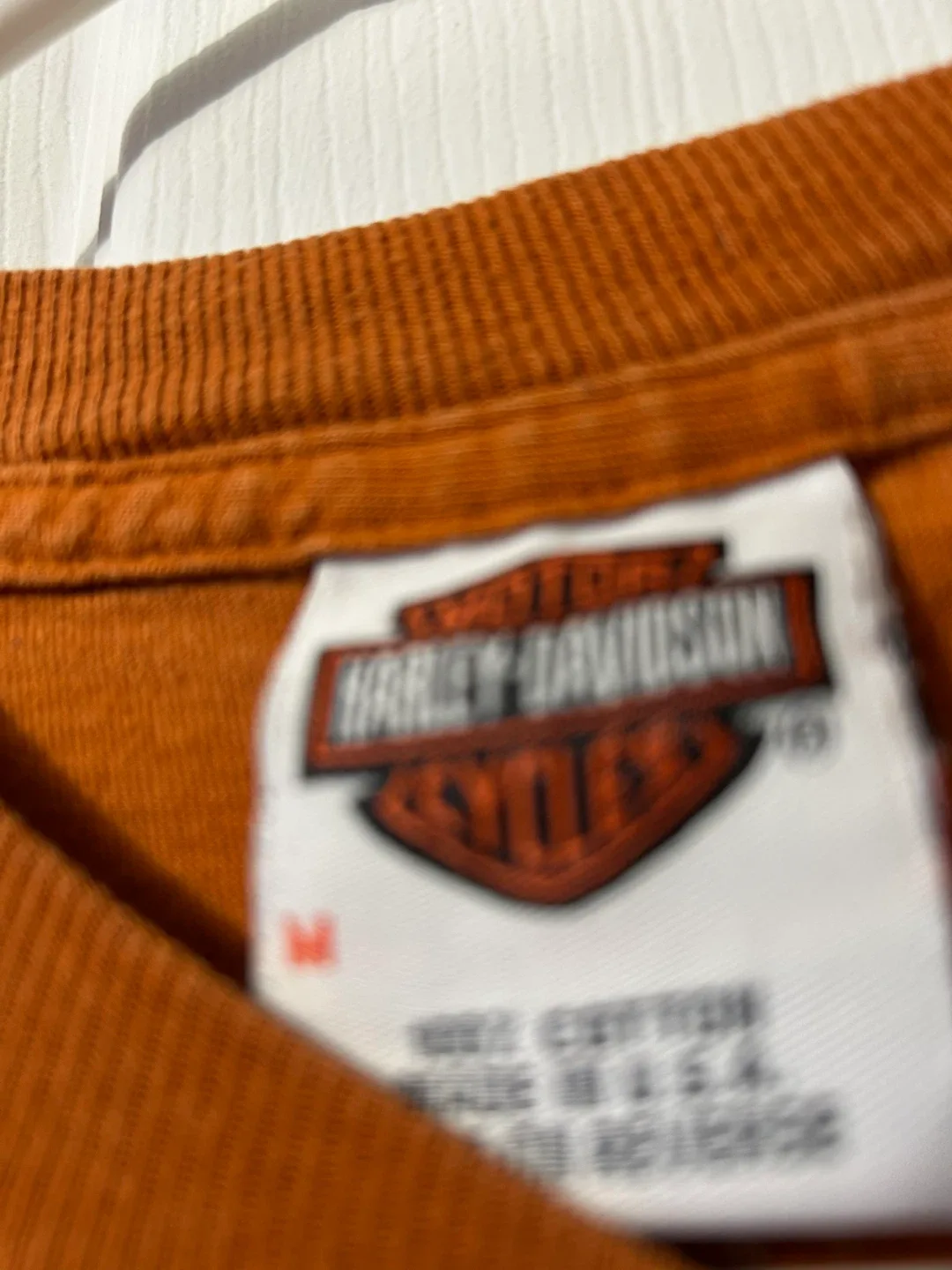 Harley-Davidson Orange Long Sleeve Shirt - Size M image indicator(2)