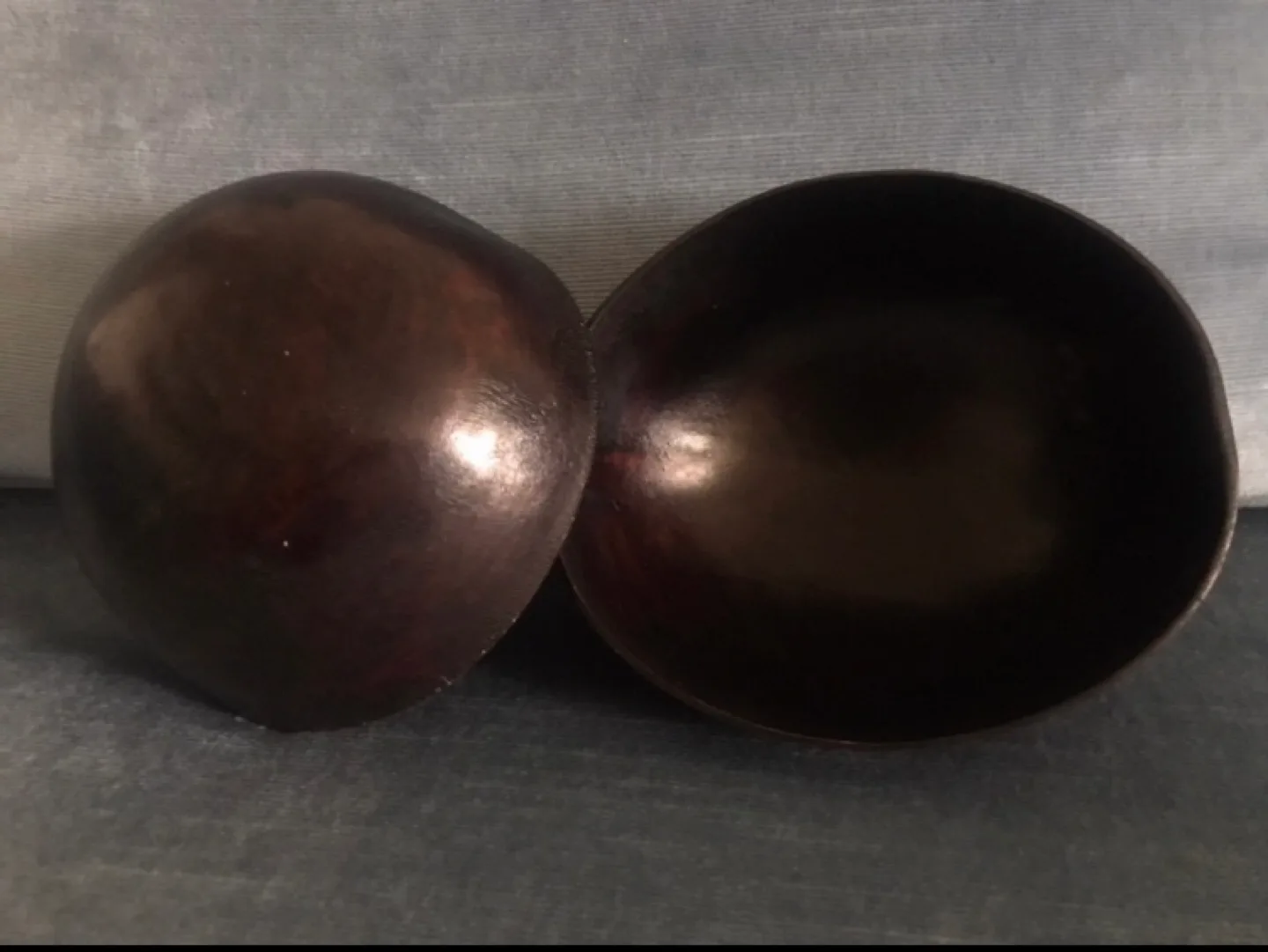 Thailand Coconut Shell Bowls & 2 pairs Chopsticks image indicator(2)