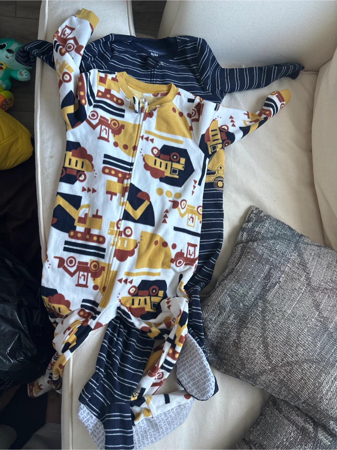 Carter's 4T Footed Pajamas - 2 Pairs