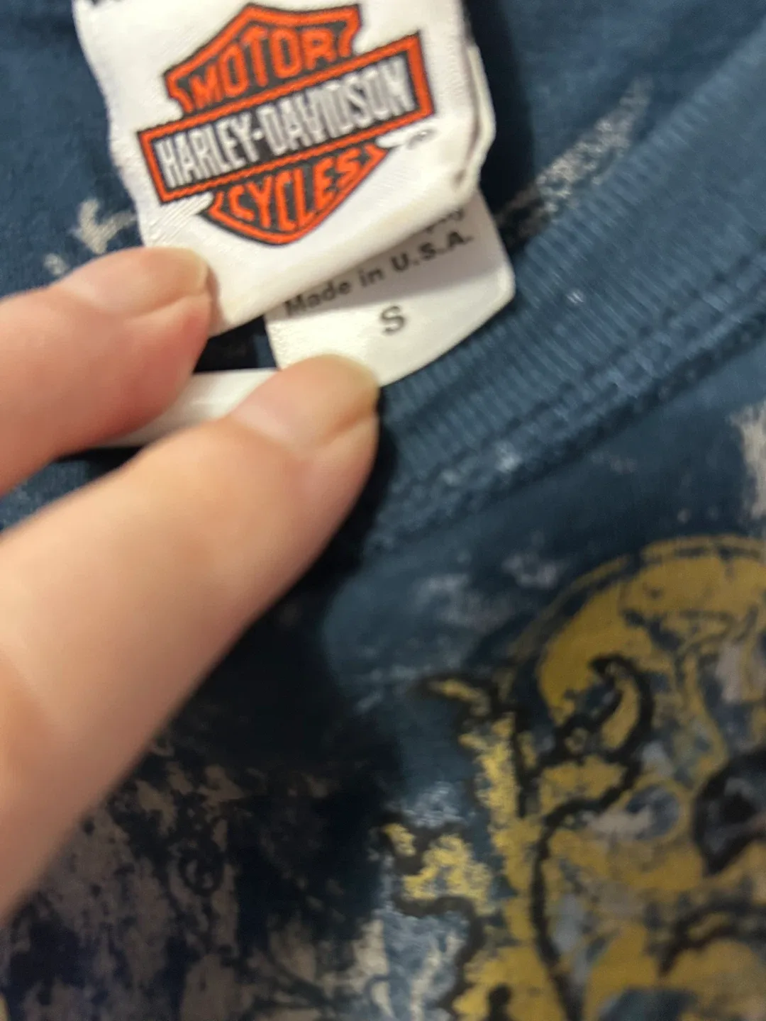 Harley-Davidson Blue Graphic Tee - Size S image indicator(2)