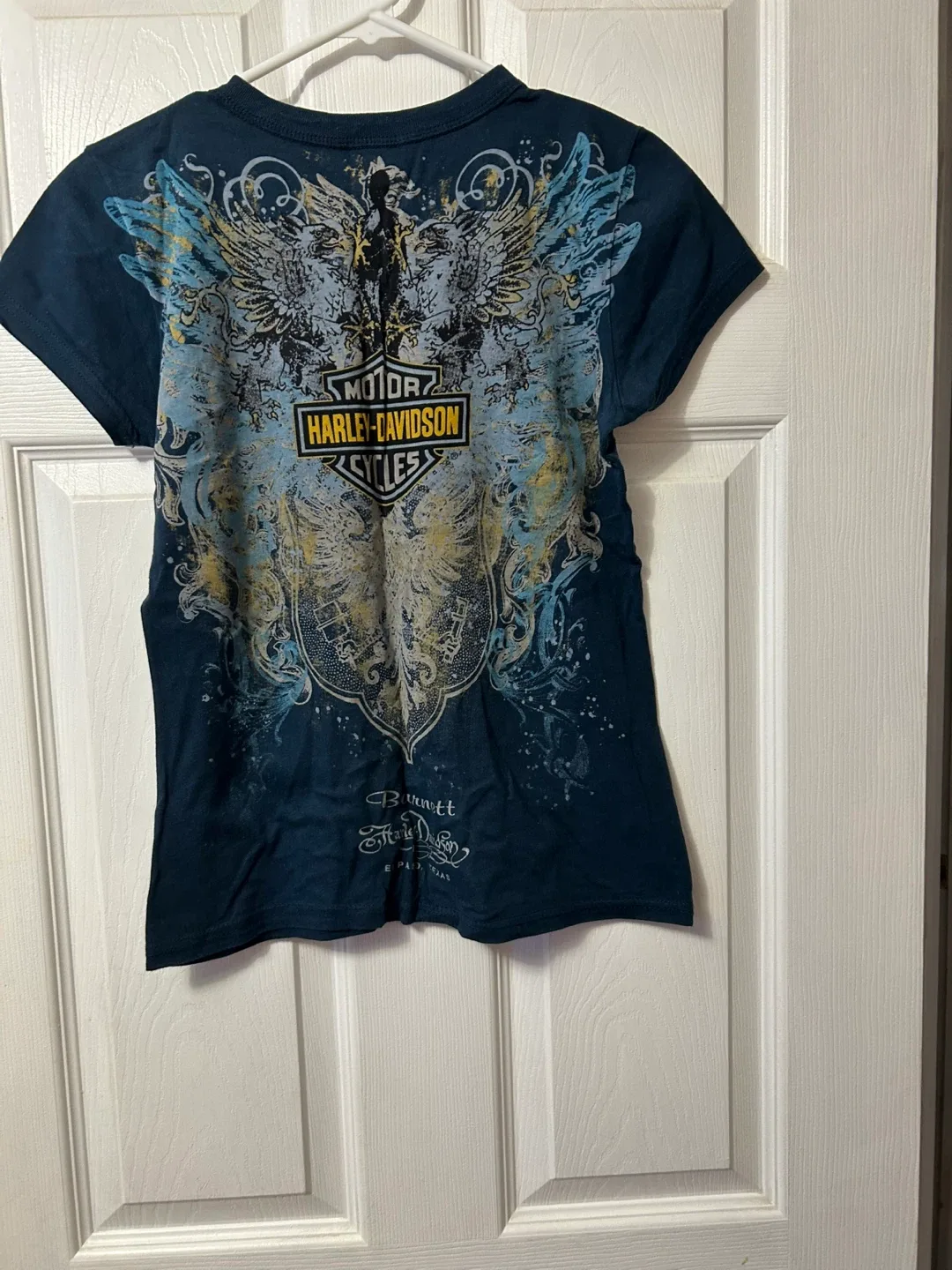 Harley-Davidson Blue Graphic Tee - Size S