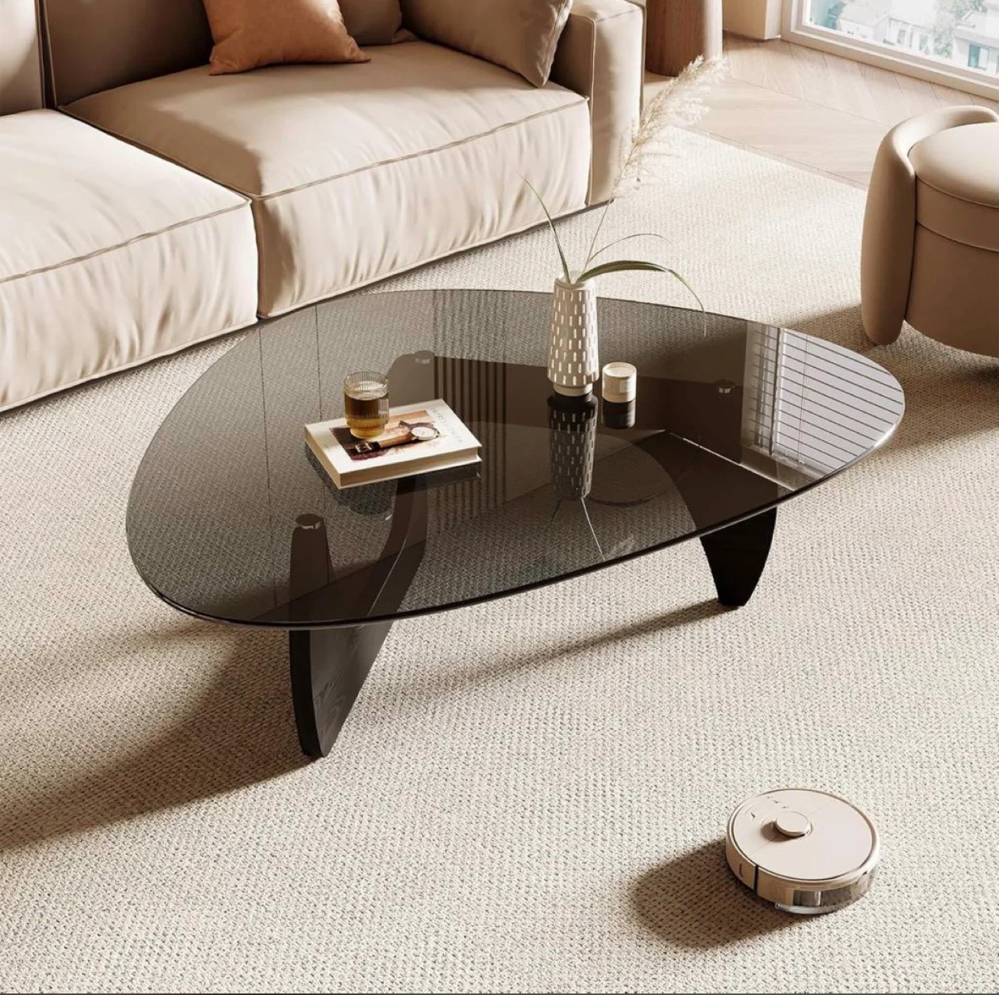 Glass Coffee Table - Triangle Shape - photo 3