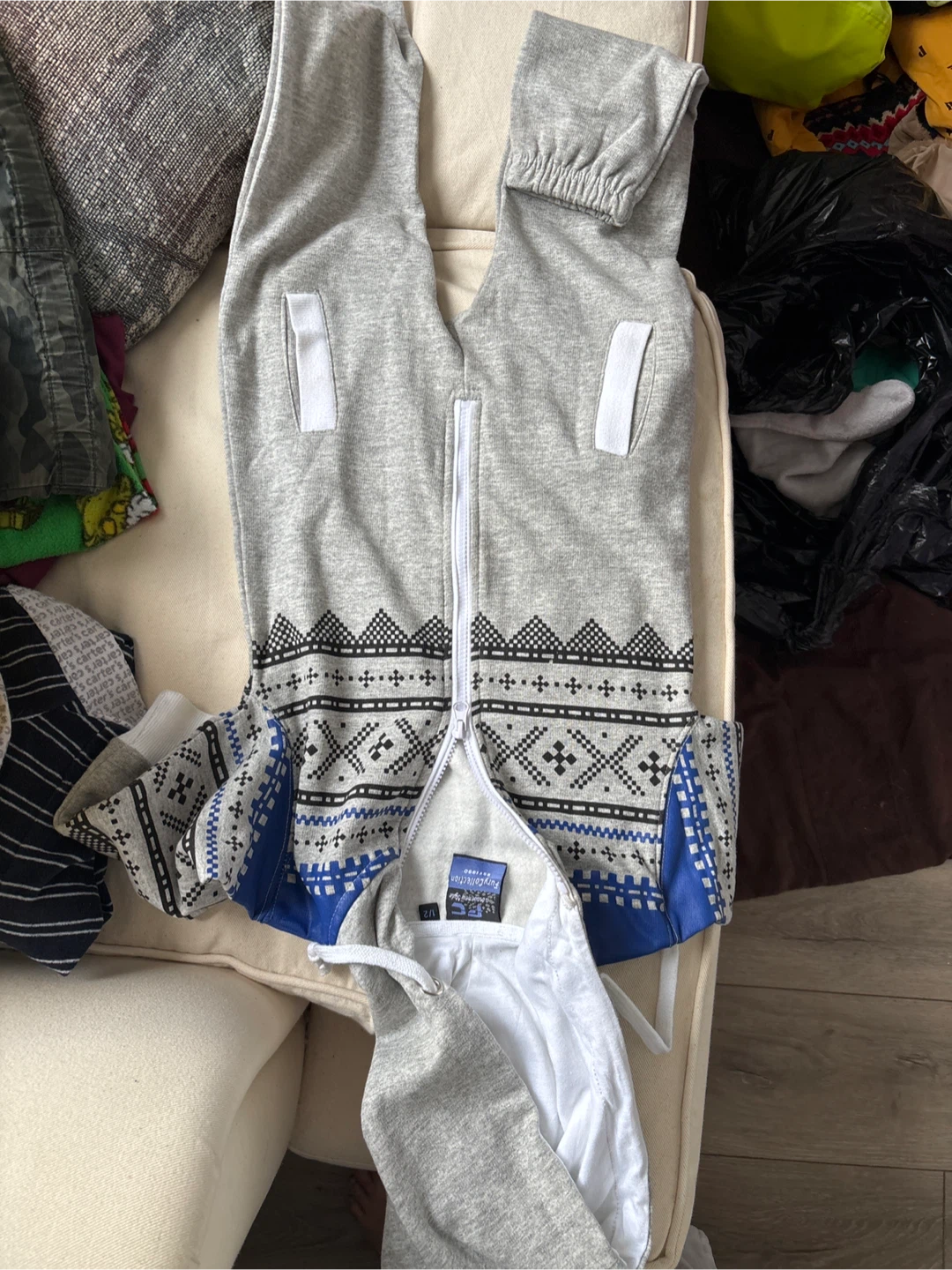 RC Fun Collection Grey Onesie - Size 1/2