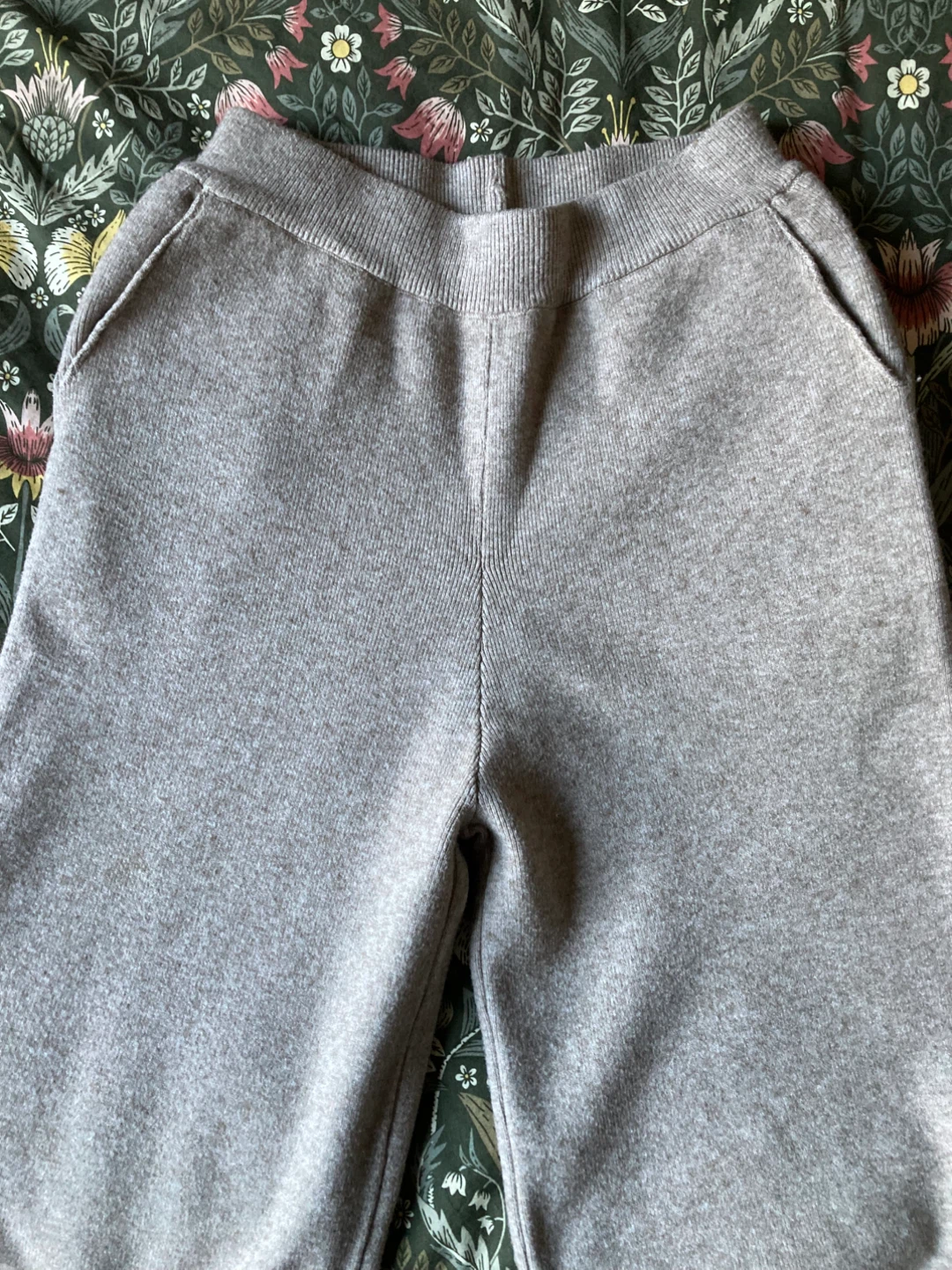 Wide Leg Beige Knit Pants- S - photo 2