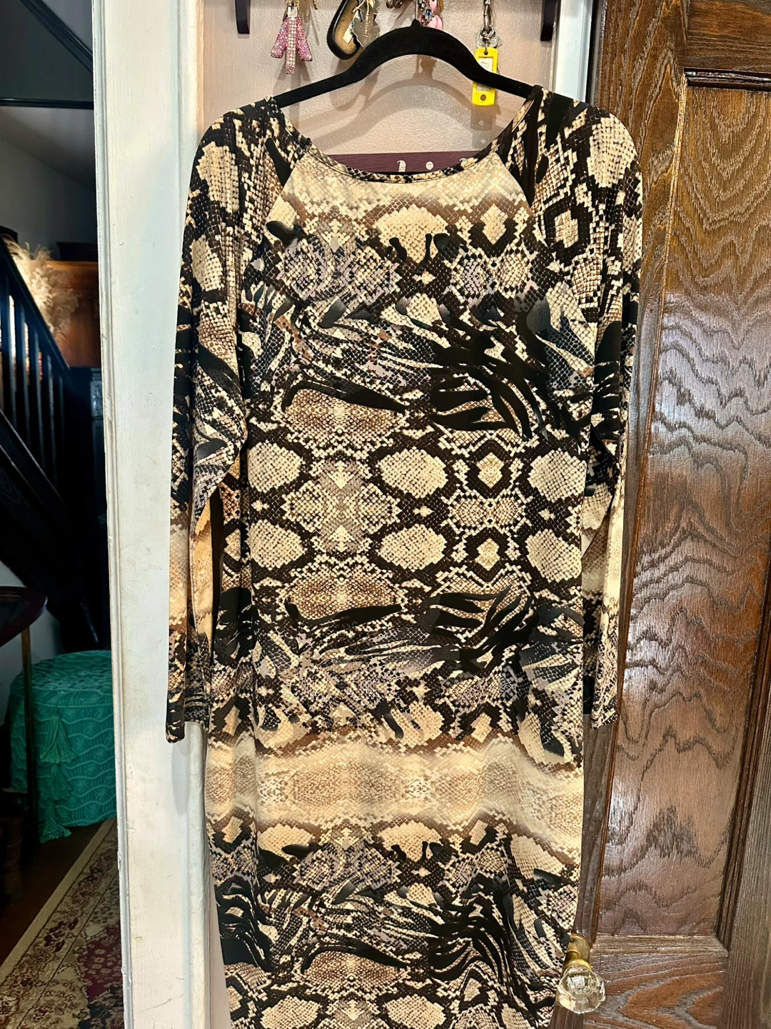 Venus Snakeskin Print Dress - Size XL - photo 4
