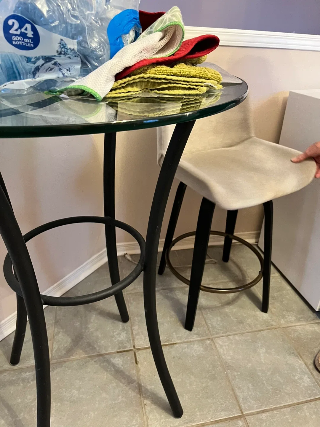 Glass Top Pub Table with Bar Stool image indicator(2)