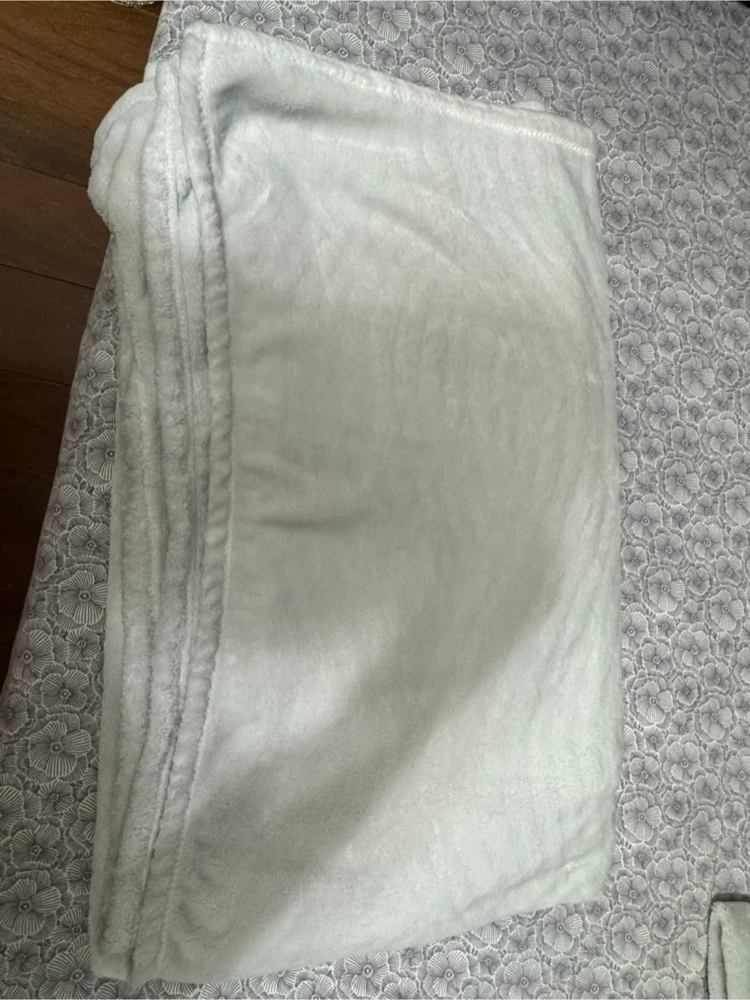 Light Blue Plush Blanket / Throw blanket