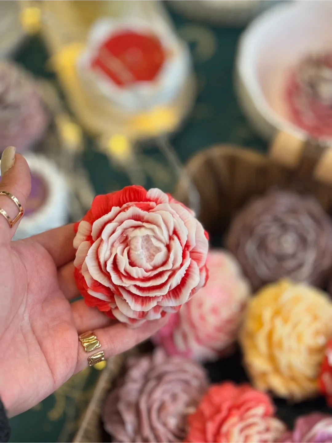 Handmade Floral Candle Flower image indicator(2)