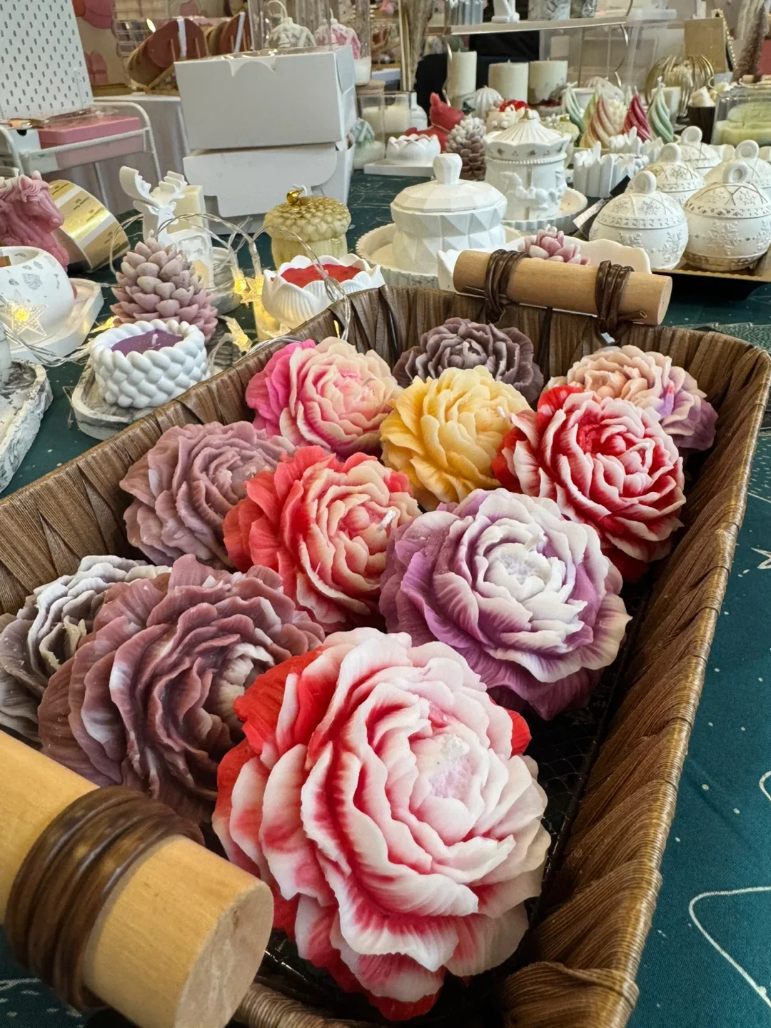 Handmade Floral Candle Flower