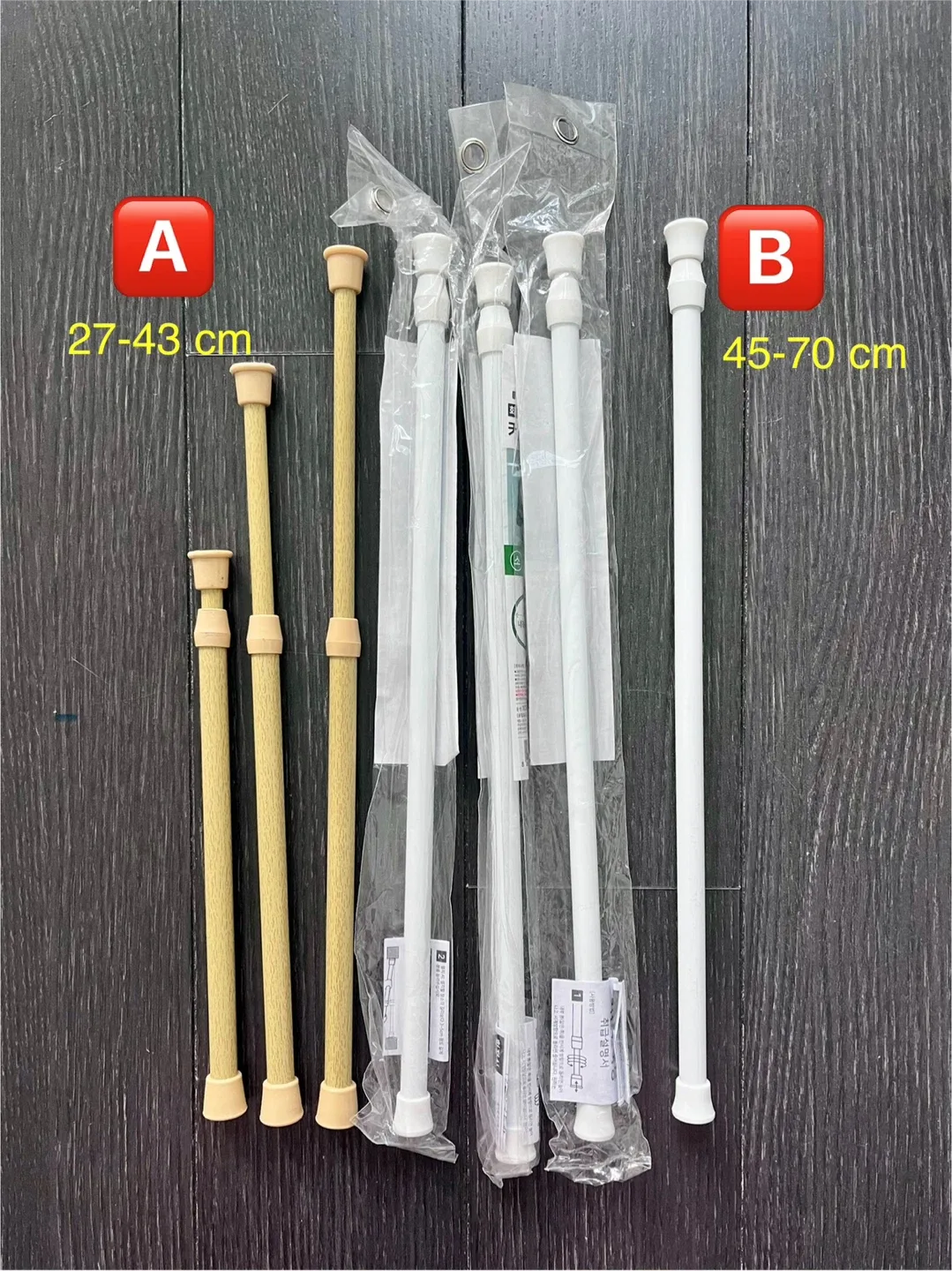 Tension Rods(3 Types) 8pcs all $20