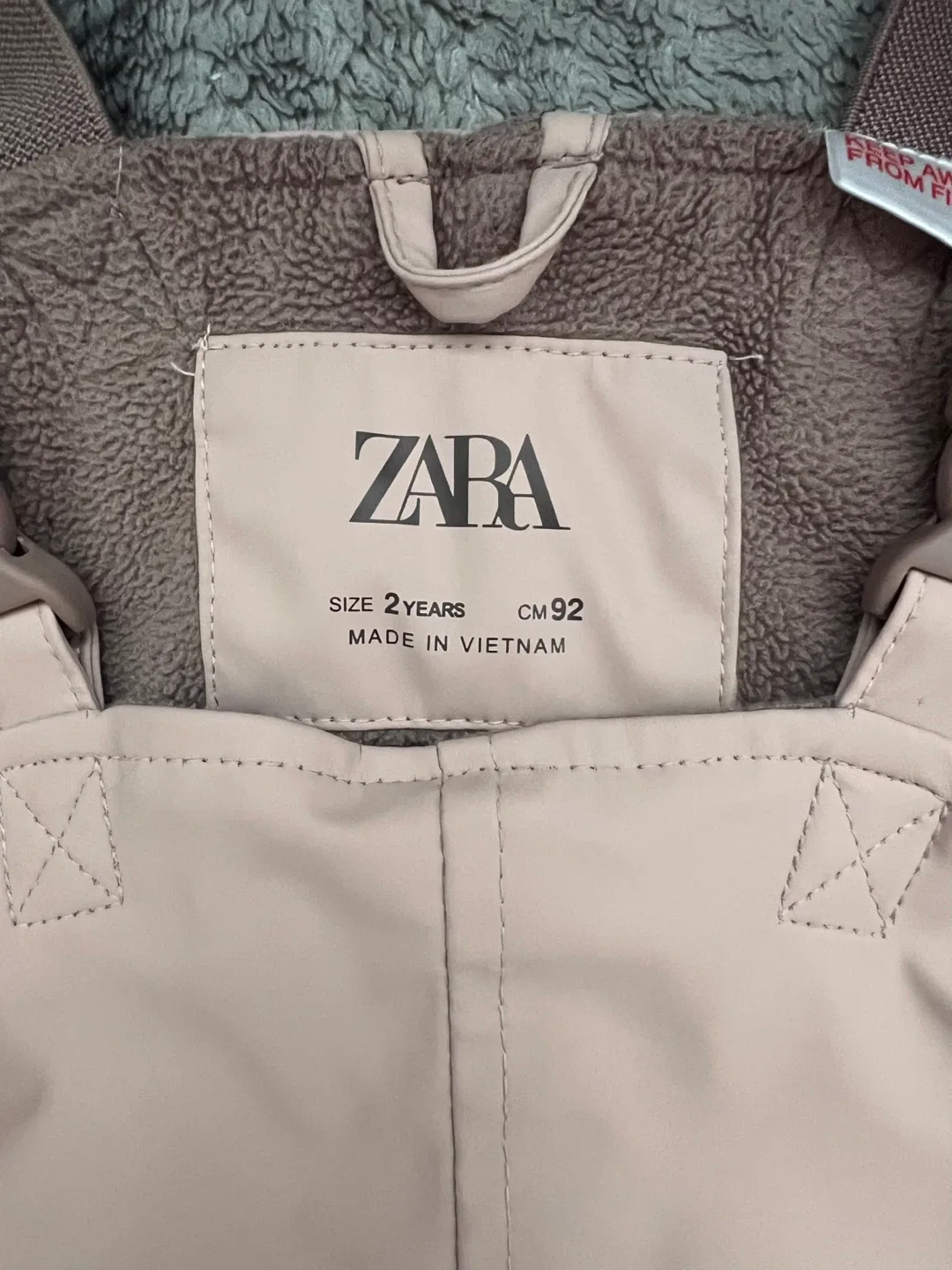 Zara Kids Rubberized Water Resistant Overalls - Size 2 Years image indicator(2)