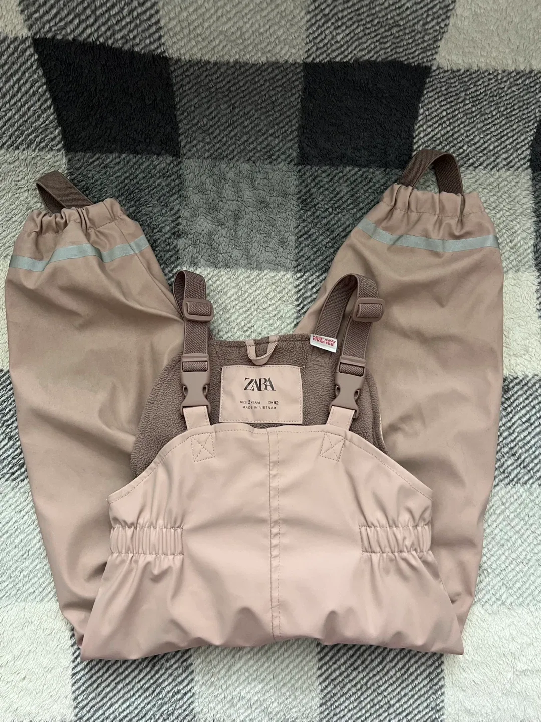 Zara Kids Rubberized Water Resistant Overalls - Size 2 Years