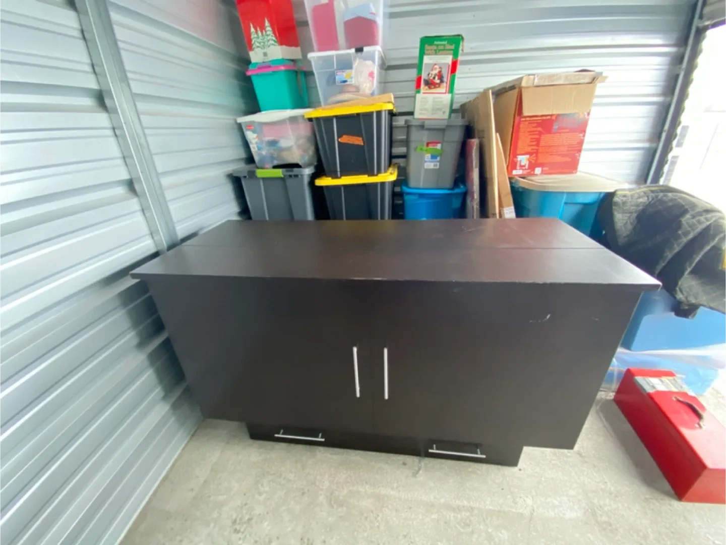 Dark Brown Murphy Bed with Mattress image indicator(3)