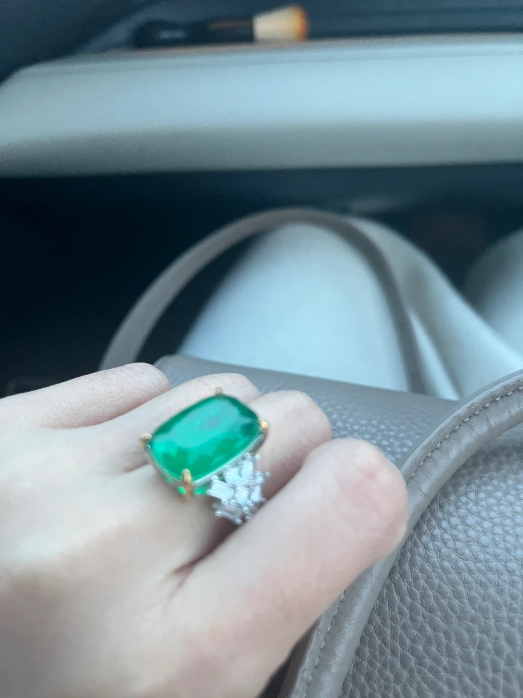 Emerald & Diamond Ring - Green - photo 2