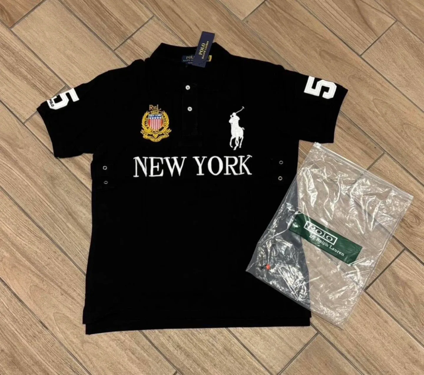 Polo Ralph Lauren New York Black Crest Polo Shirt