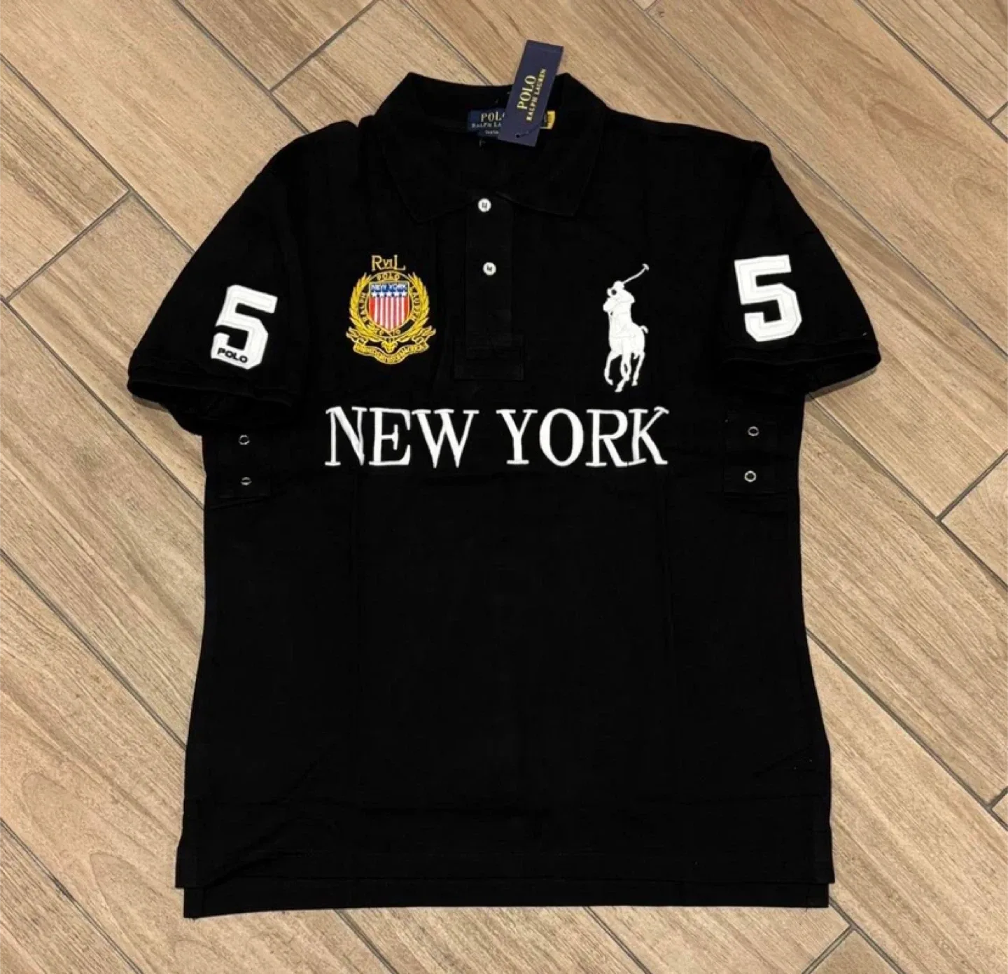 Polo Ralph Lauren New York Black Crest Polo Shirt image indicator(2)