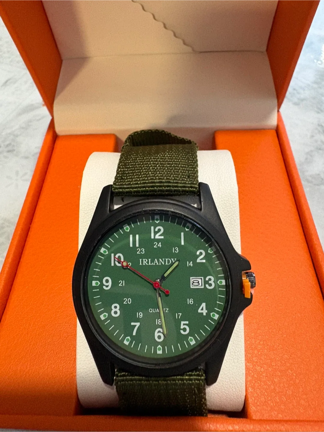 Military Green Quartz Watch – New – Small Size, No box image indicator(2)