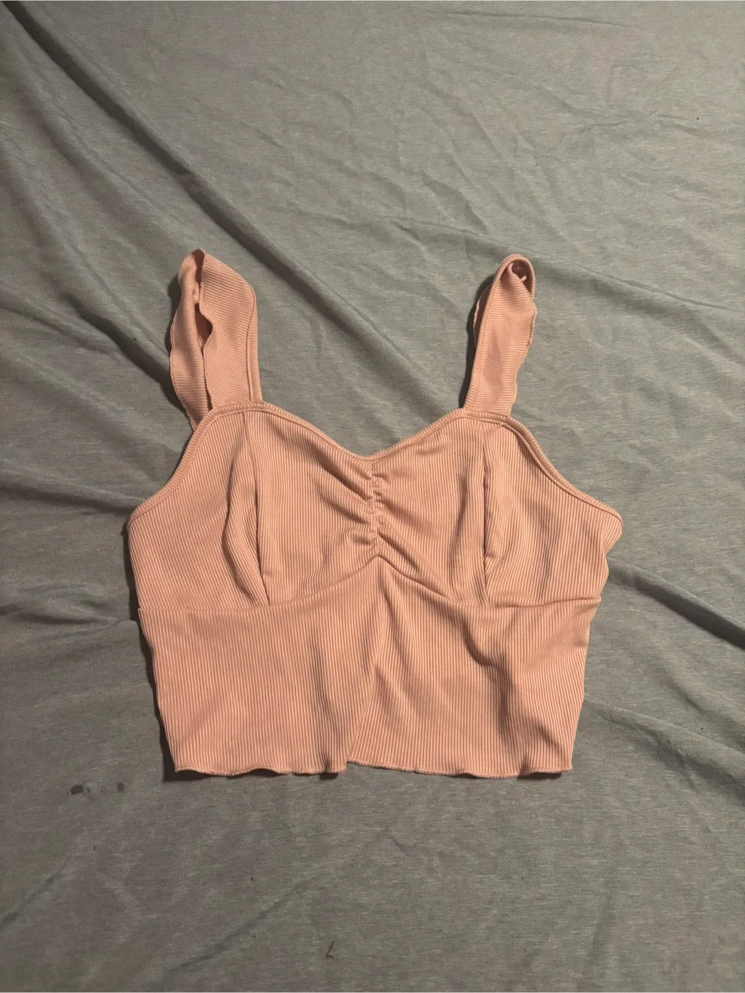 Ribbed Pink Crop Top