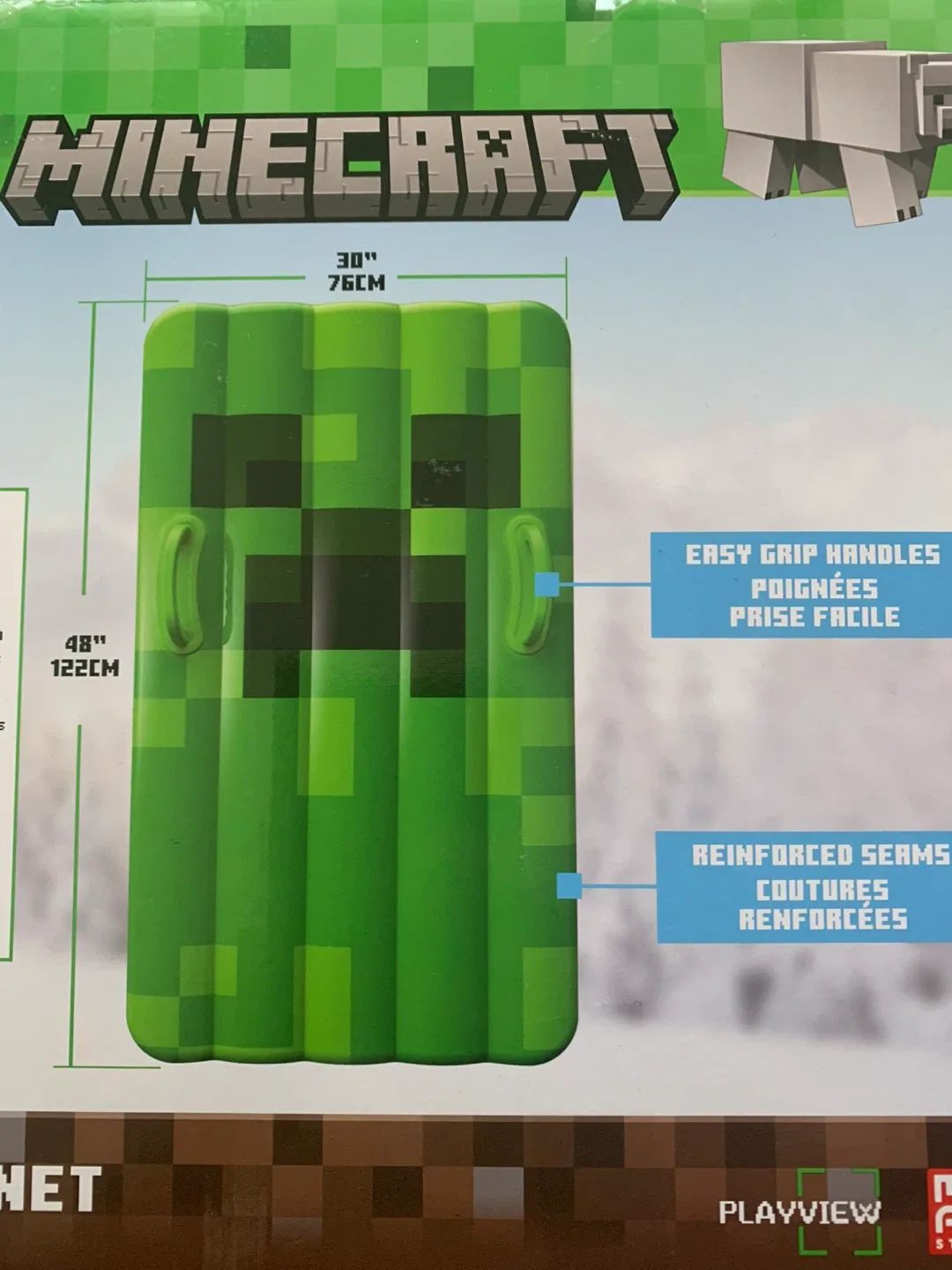 Minecraft Creeper Inflatable Snow Sled - New in Box! image indicator(5)