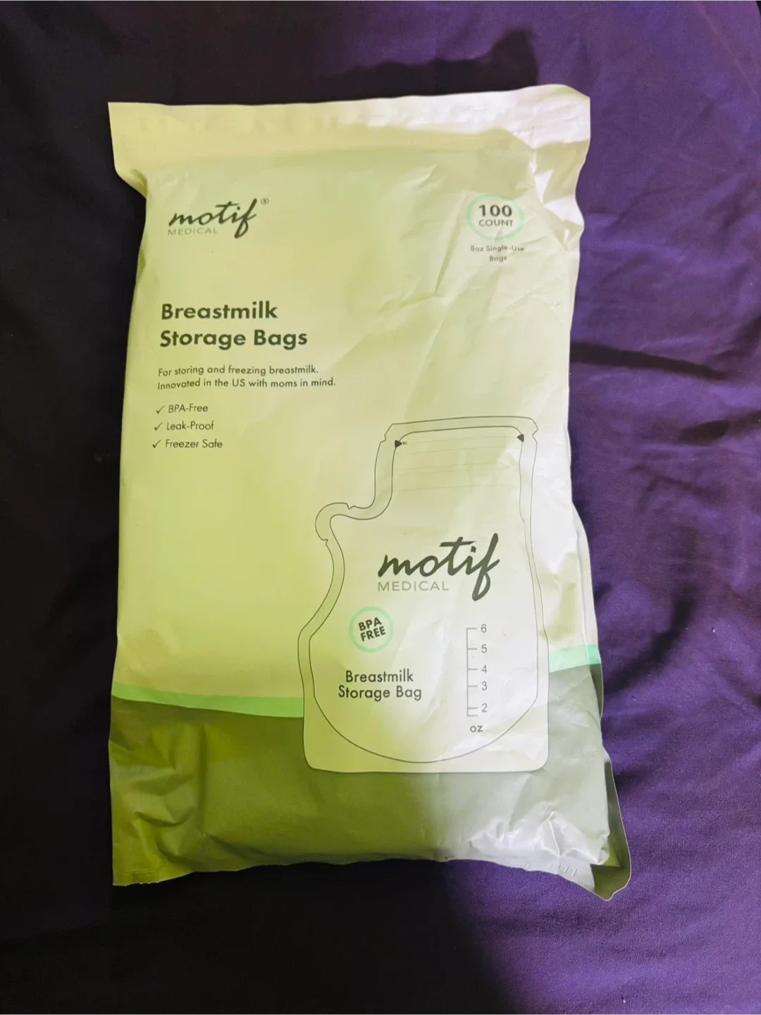 Motif Medical Breastmilk Storage Bags - 100 Count