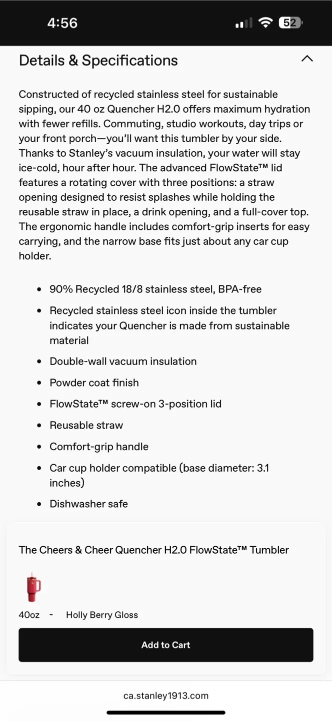 Stanley Quencher H2.0 FlowState™ Tumbler 1.18 L image indicator(5)
