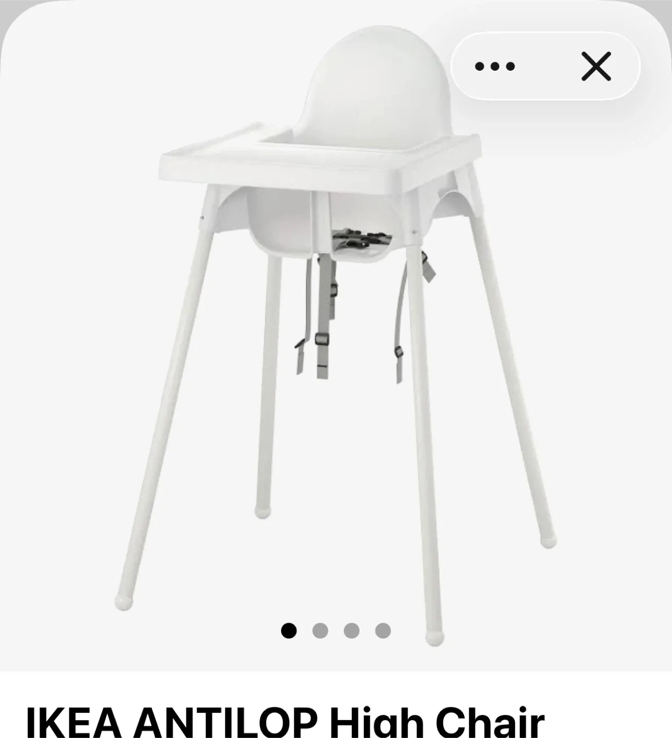 IKEA Antilop High Chair - White image indicator(3)