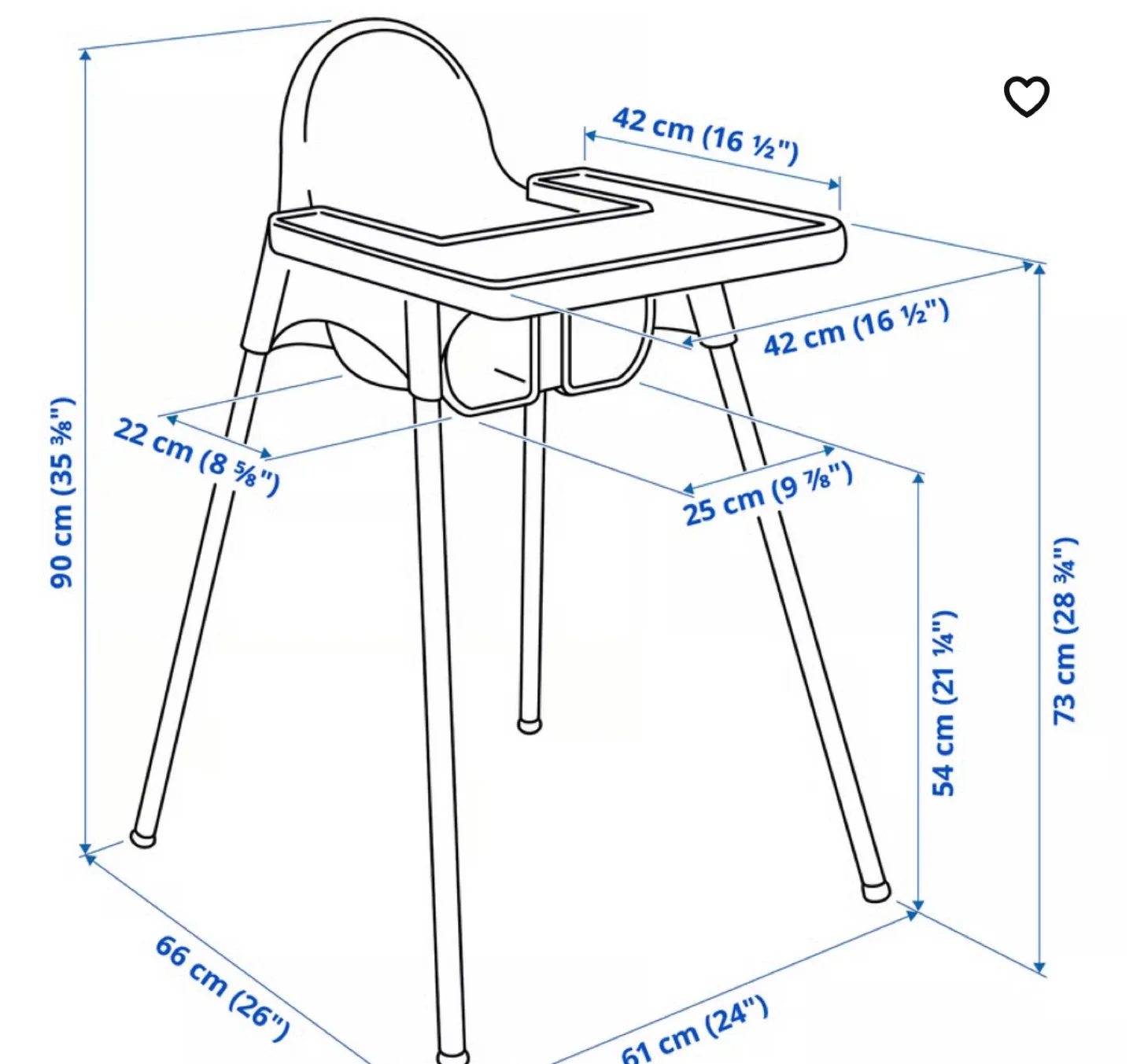 IKEA Antilop High Chair - White image indicator(5)