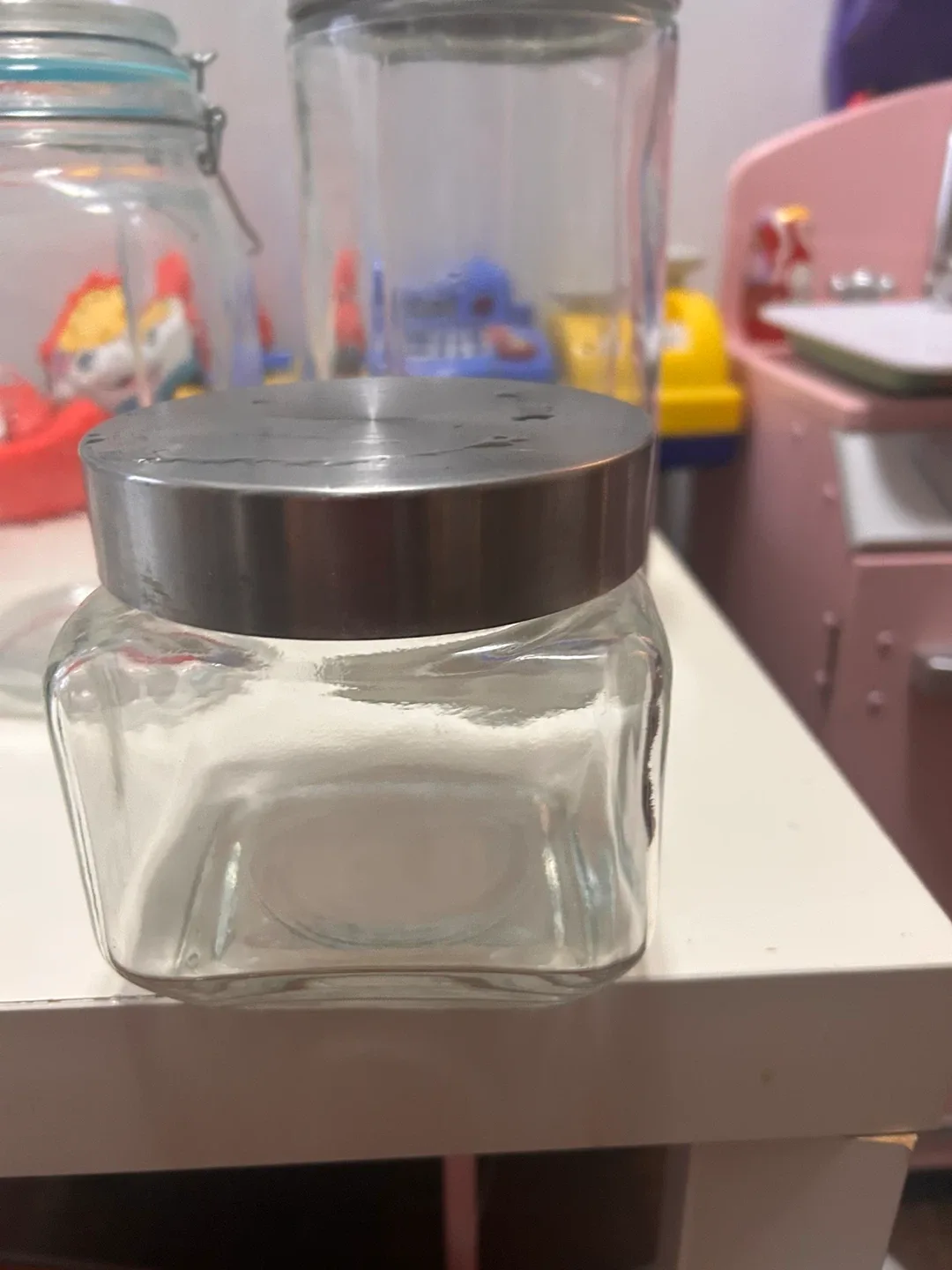 7 units Glass Jars with Metal Lids image indicator(2)