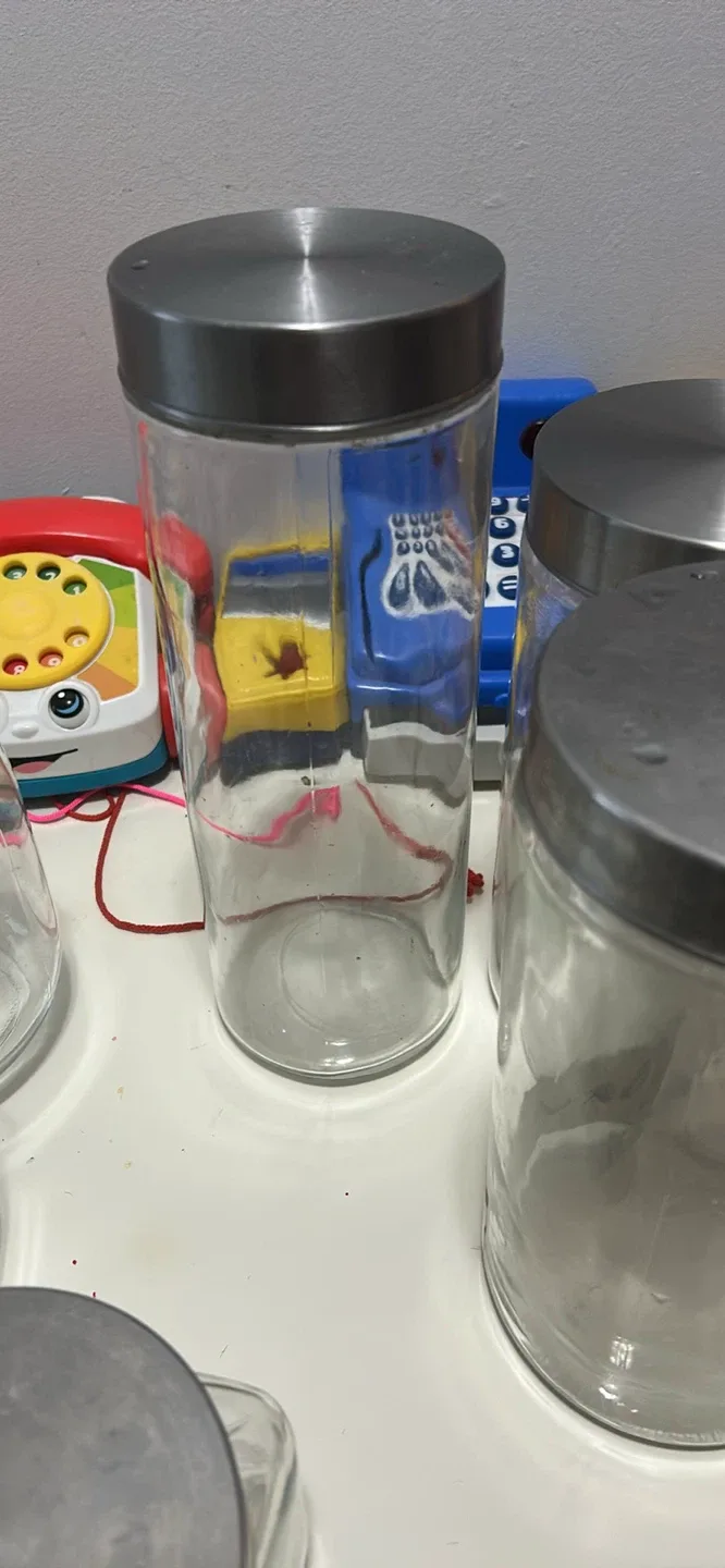 7 units Glass Jars with Metal Lids image indicator(8)