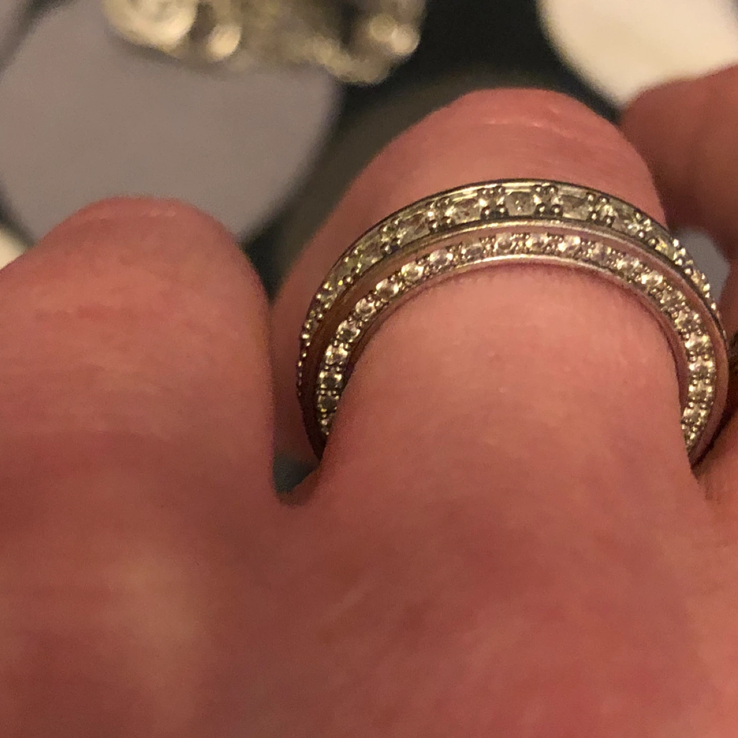 Art Deco Platinum Eternity Ring - photo 3