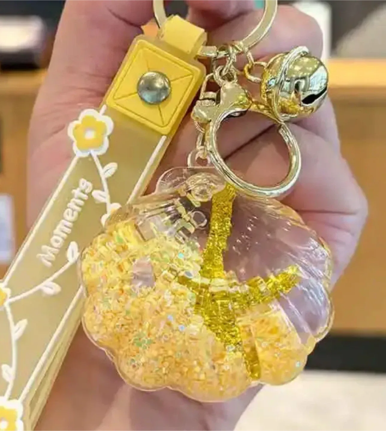Yellow Shell Keychain