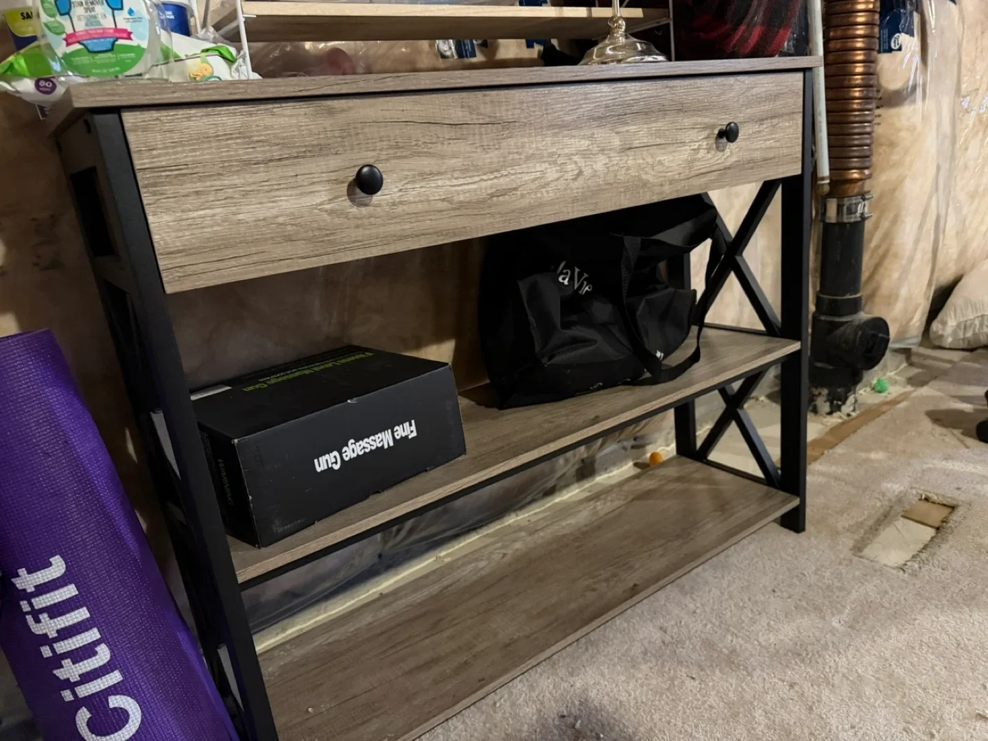 Wood & Metal Console Table